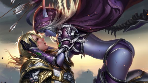 Sylvanas Windrunner,安度因·威伦,魔兽争霸,魔兽世界,屁股,视频游戏