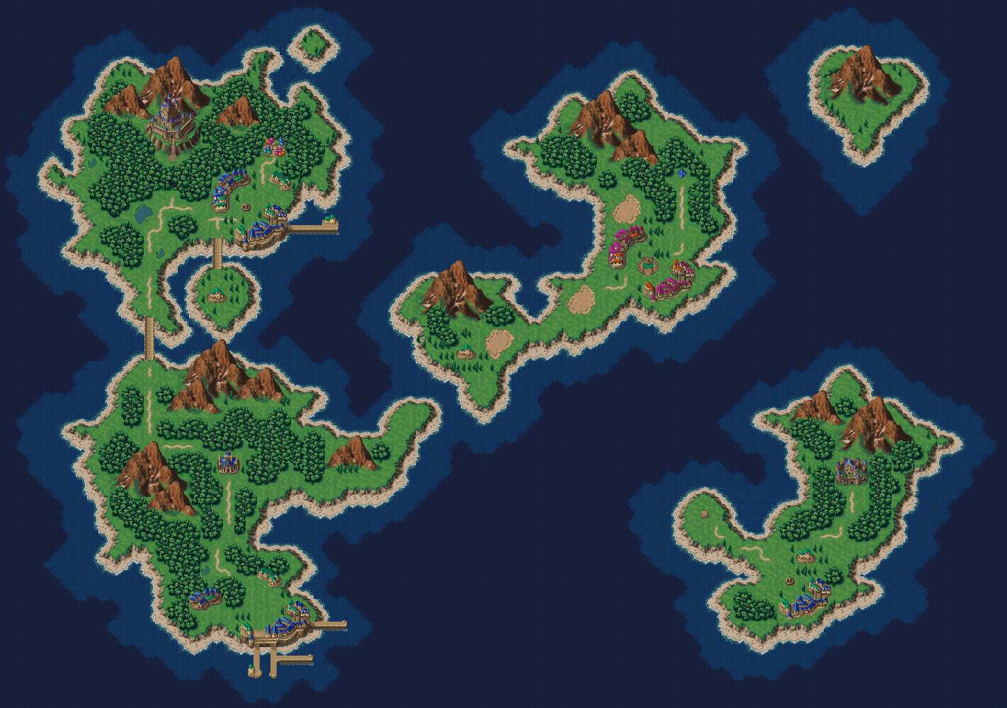 Gatilho do tempo, SNES, mapa mundial