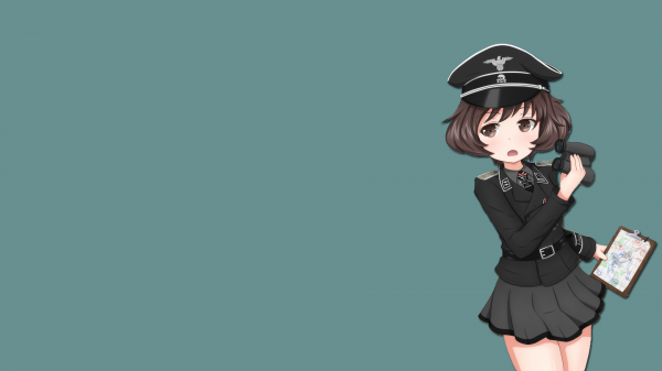 anime,animemeisjes,Girls und Panzer,illustratie,spotprent,Persoon