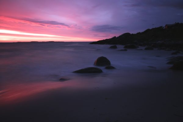 puesta de sol,mar,Costa,Mer,hebra,noche