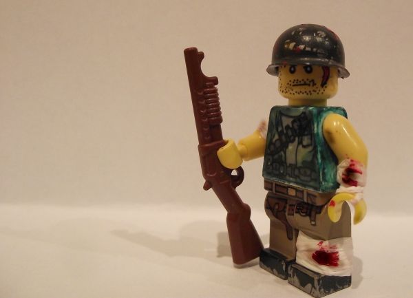 noir, pistolet, guerre, bataille, champ, LEGO