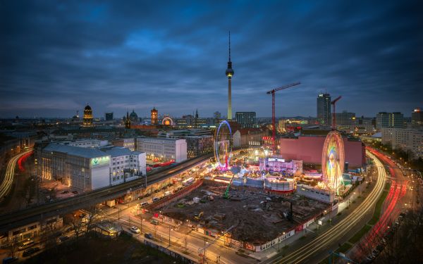 ville,Paysage urbain,nuit,lumières,Traînées légères,ciel