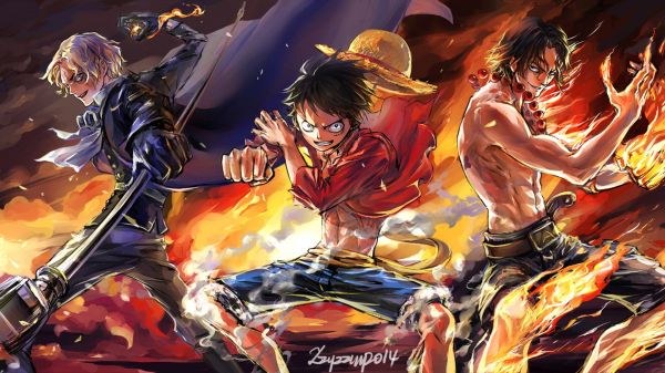 หนึ่งชิ้น,Portgas D Ace,1920x1080 px,ลิง D Luffy,ซาโบ