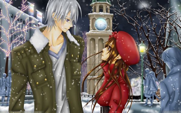 Vampire Knight,boy,girl,snow,date