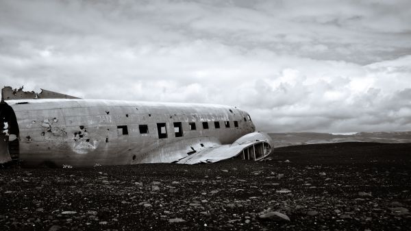 landskap,svartvit,fordon,flygplan,flygplan,förstöra