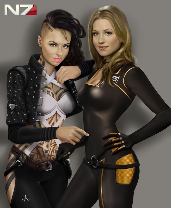 Masseffekt,Miranda Lawson,Christy Mack,Yvonne Strahovski,donkraft,illustration