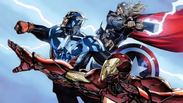 Anime, Siêu anh hùng, Người Sắt, Thor, Sét đánh, truyên tranh Marvel