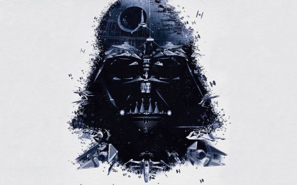 Star Wars, digitale kunst, tekening, zwart, illustratie, monochroom