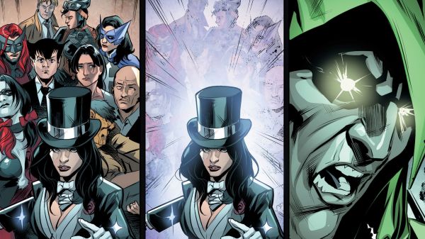 Urettferdighet Guds blant oss,DC Comics,DC Universe,Zatanna,Harley Quinn,Huntress