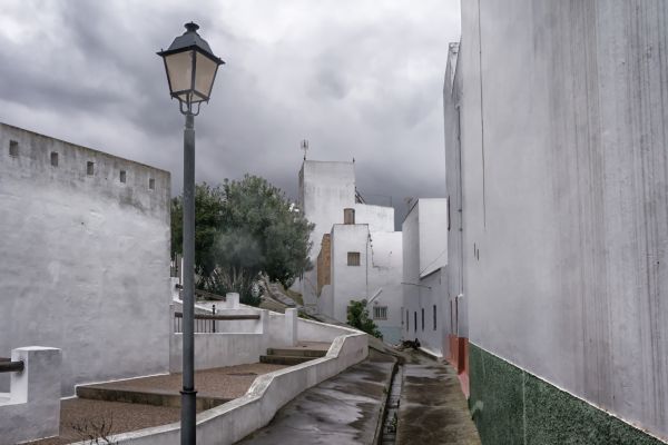 velho, janela, iluminação pública, branco, rua, Mediterrâneo