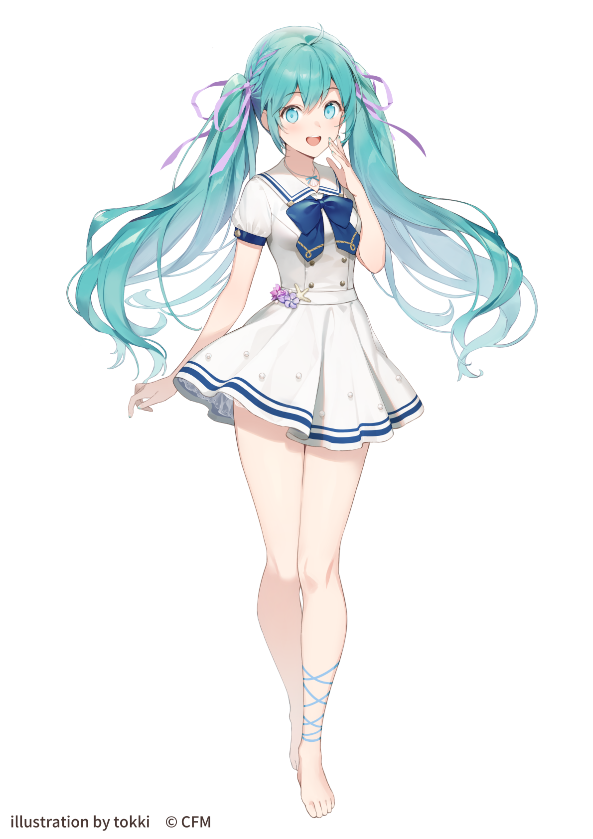 animemeisjes, Vocaloid, Hatsune Miku, mini-jurk, Tokki