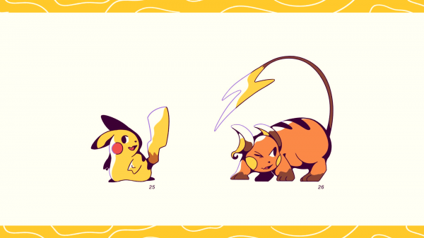 pokemon,Pikachu,Pokemon First Generation,Raichu,rodent,tail