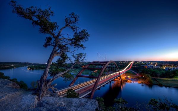 360 Ponte,Austin in Texas,ponte,città,percorsi di luce,2560x1600 px