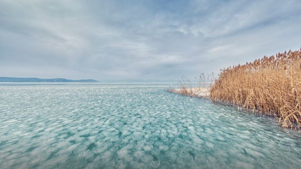 naturaleza,paisaje,montañas,río congelado,Plantas,Nubes