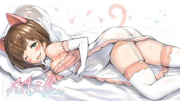 animeflickor,anime,Maekawa Miku,THE email protected,THE email protected Cinderella Girls,animaliska öron