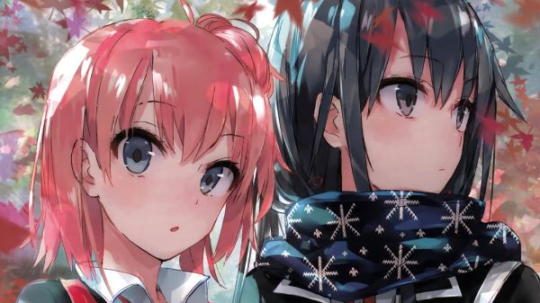 anime, animemeisjes, artwork, zwart haar, Yahari Ore geen Seishun Liefde Comedy wa Machigatteiru, mond