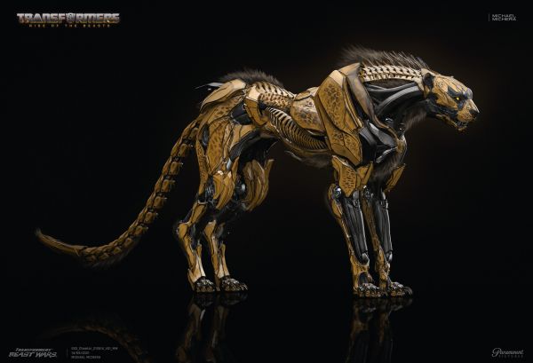 Gepard,Michael Michera,CGI,Transformers Rise of the Beasts,Mechs,Dunkler hintergrund