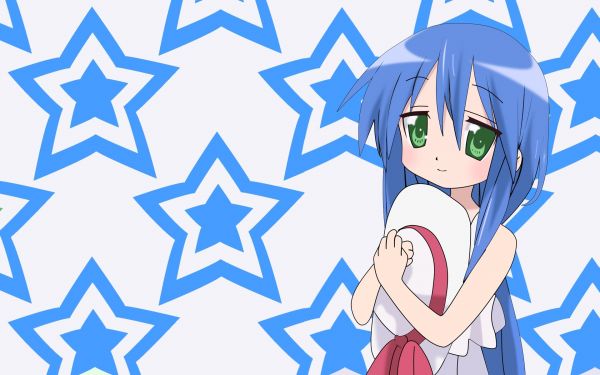 Lucky Star,meisje,achtergrond,izumi kanata,hoed