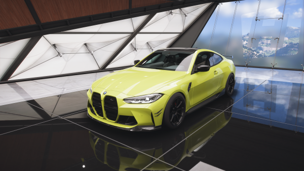 M4,BMW,Forza Horizon 5,kompetisi,mobil kuning,refleksi