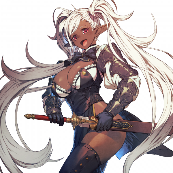 anime girls,anime,dark elf,dark skin,original characters,big boobs