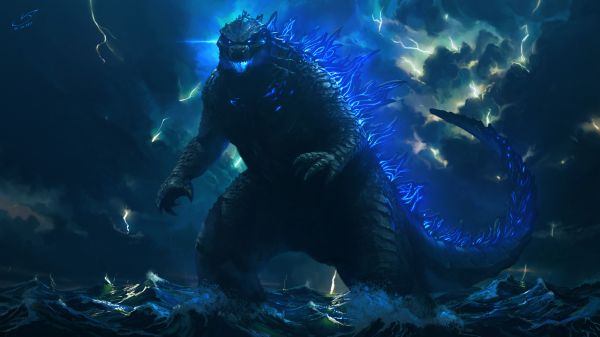 ศิลปะดิจิตอล, Godzilla, ดิจิตอล, งานศิลปะ, ภาพประกอบ, เมฆ