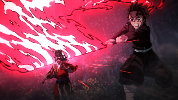 Kimetsu no Yaiba,Kamado Tanjiro,kılıç,iblis,Demon face,ateş