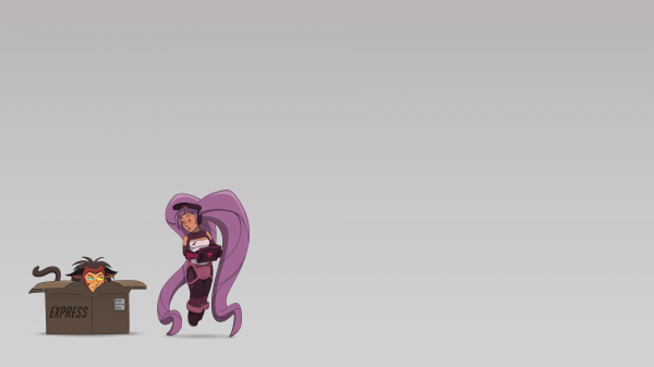 catra,Entrapta,long hair,cat ears,tail,cat tail