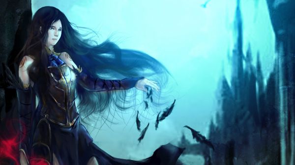 1920x1080 px,Castlevania,Castlevania Ordre d'Ecclesia,Art fantastique,Shanoa Castlevania,plumes