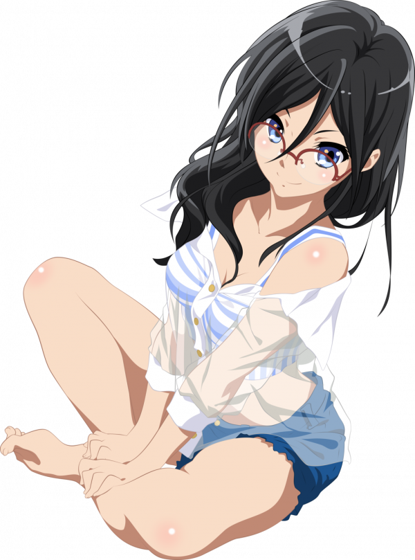 animeflickor,bikini,Tanaka Asuka,hibike euphonium,blåa ögon,glasögon