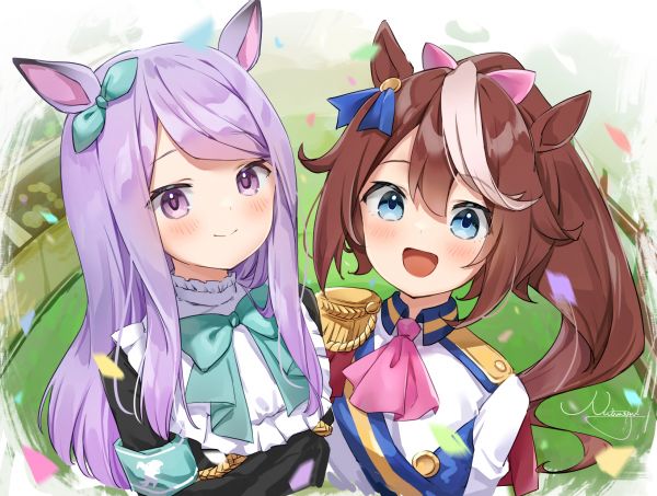 anime,animeflickor,Uma Musume Pretty Derby,horse girls,animaliska öron,Tokai Teio Uma Musume