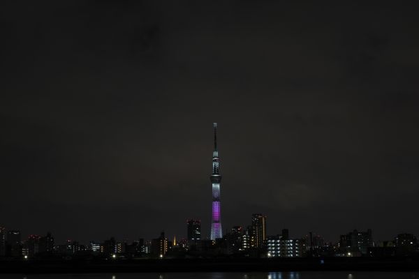 Japon,ville,Paysage urbain,nuit,Horizon,Gratte-ciel