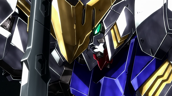 Mobile Suit Gundam ferro Blooded Orphans,Gundam,Barbatos,occhi luccicanti,spazio