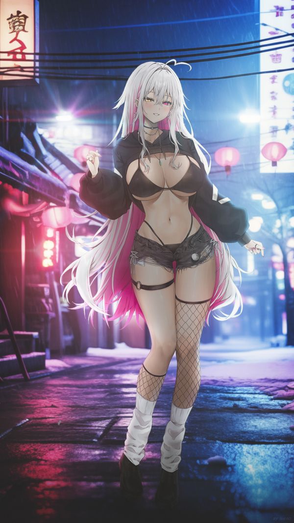 anime,Anime piger,store bryster,Japan,cyberpunk,by