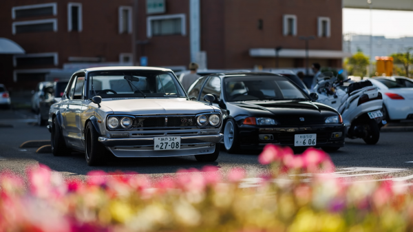 Japanese cars,classic car,Daikoku,sports car,Nissan Skyline C10,gray cars