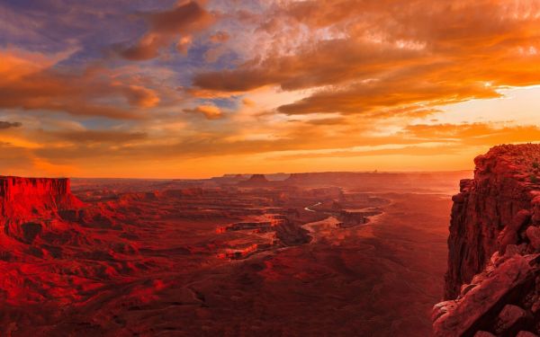 paysage,le coucher du soleil,Roche,la nature,rouge,ciel