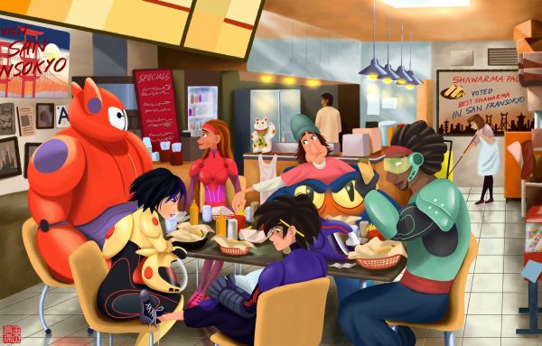 film d'animazione,Baymax Big Hero 6,Grande eroe 6,Disney,3507x2244 px,DeviantArt