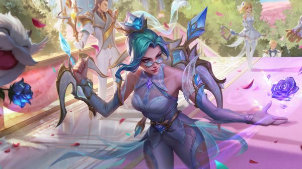 Crystal Rose League of Legends Wild Rift,GZG,Riot Spiele,Vayne League of Legends,Videospiele,4k