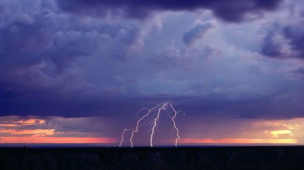 natur,himmel,lyn,storm,atmosfære,skyer