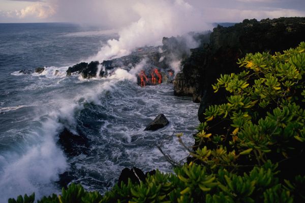 море,природа,водопад,воды,камень,берег