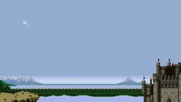 videojuegos,arte de pixel,cielo,horizonte,castillo,horizonte