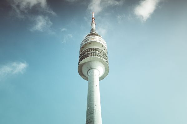 ciel clair, antenne, Minimalisme, ciel, Gratte-ciel, la tour