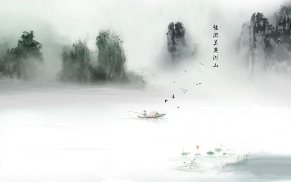 画画,幻想艺术,雪,冬季,艺术品,早上