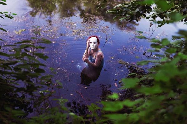 zonlicht,portret,Bos,water,natuur,rood