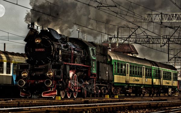 1920x1200 px,Polonia,Lustrui,calea ferata,tren