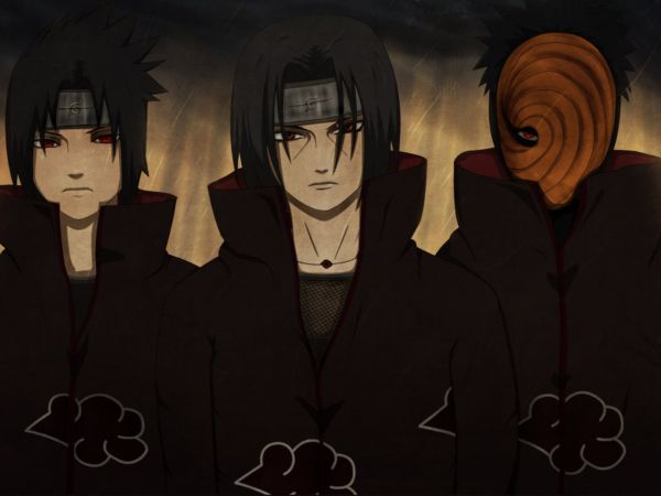 ilustrasi, Naruto Shippuuden, uchiha Obito, Tobi, Sasuke Uchiha, Orang