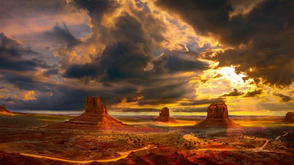 landscape,nature,sky,clouds,Monument Valley,Arizona