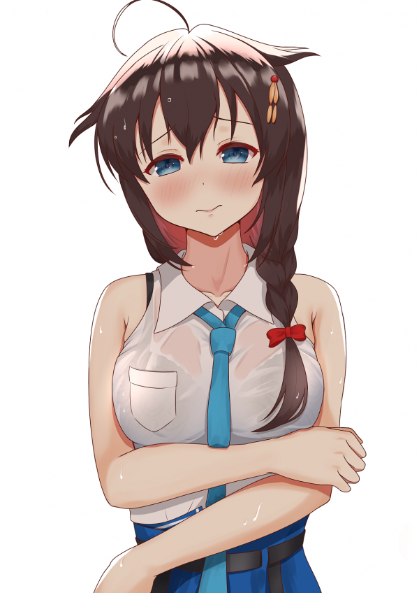 anime,Anime piger,Kantai Collection,Shigure KanColle,shoulder length hair,Braided hair