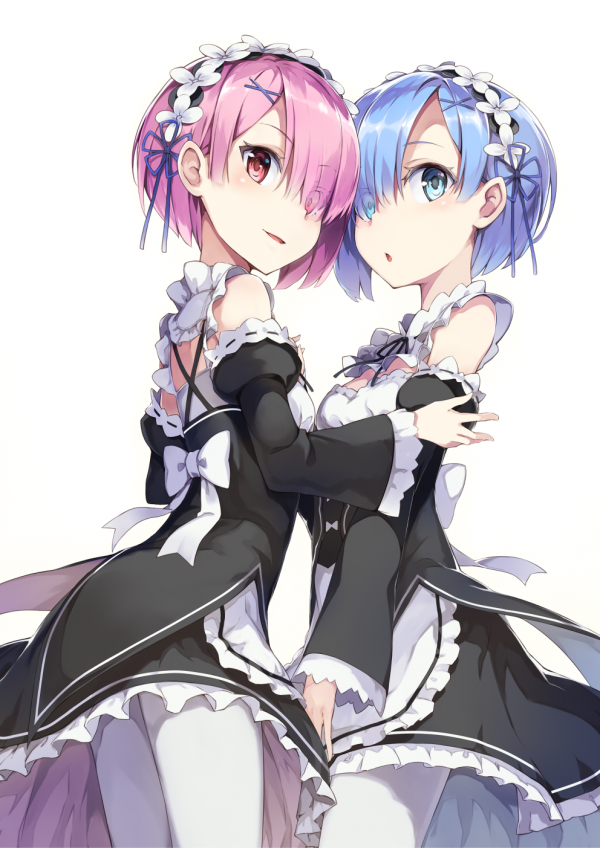 อะนิเมะ,สาวอะนิเมะ,Re Zero Kara Hajimeru Isekai Seikatsu,Rem Re Zero,Ram Re Zero,ผมสั้น