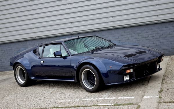 De Tomaso Pantera GTS,carro,veículo,Carros azuis,vista lateral