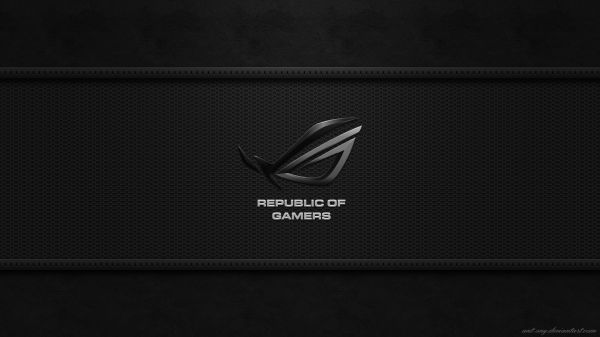 Republic of Gamers,zwart,logo,laptop,merk,screenshot